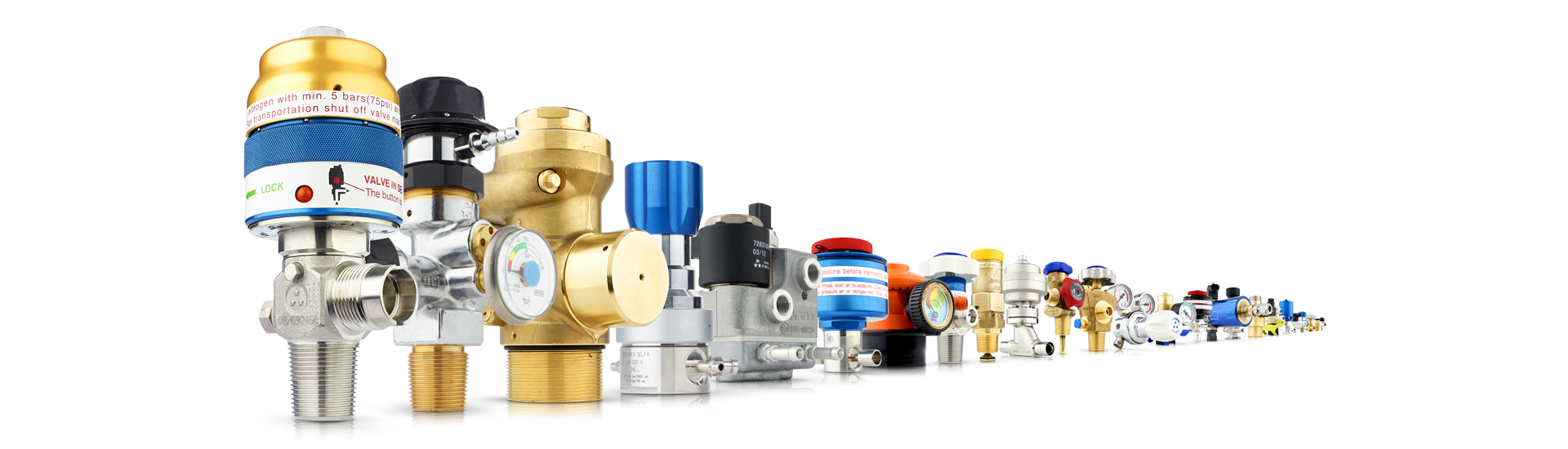 High quality Rotarex gas control valves, pressure regulators &f 
          fittings give confidence down all product lines.